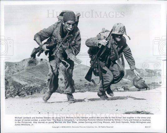 1978 Actors Michael Lembeck & James Canning Press Photo - Historic Images