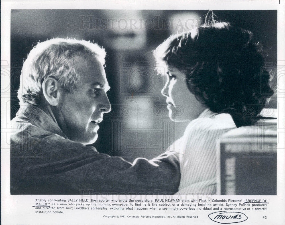 1981 Actors Sally Field &amp; Paul Newman Press Photo - Historic Images