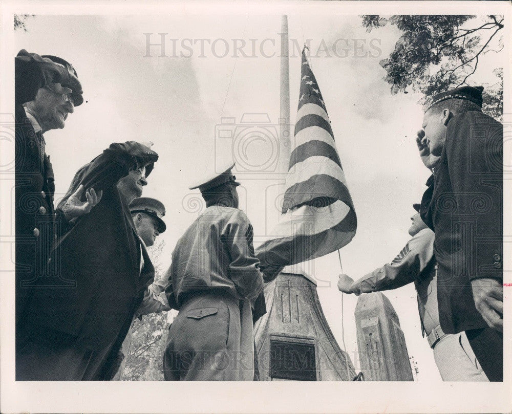 1962 St Petersburg FL Flagstaff Dedication Press Photo - Historic Images