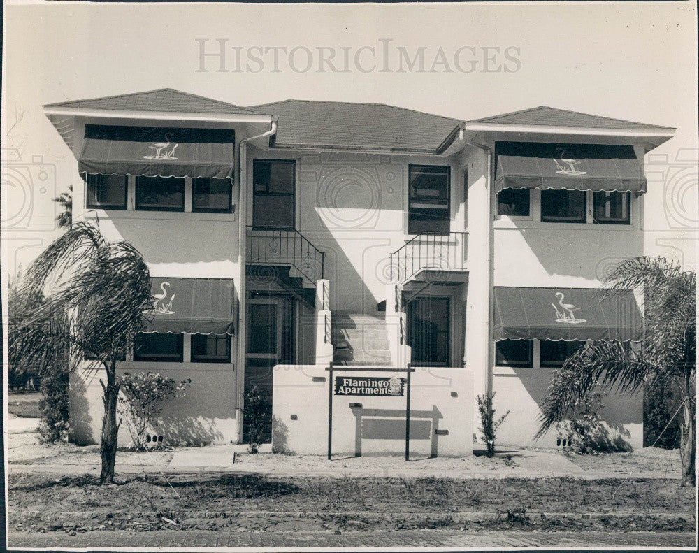 1946 St Petersburg Florida Flamingo Apts Press Photo - Historic Images