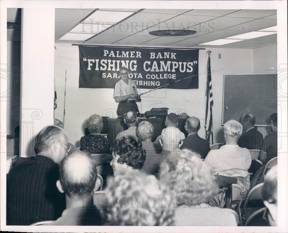 1966 Sarasota Florida College of Fishing Press Photo - Historic Images