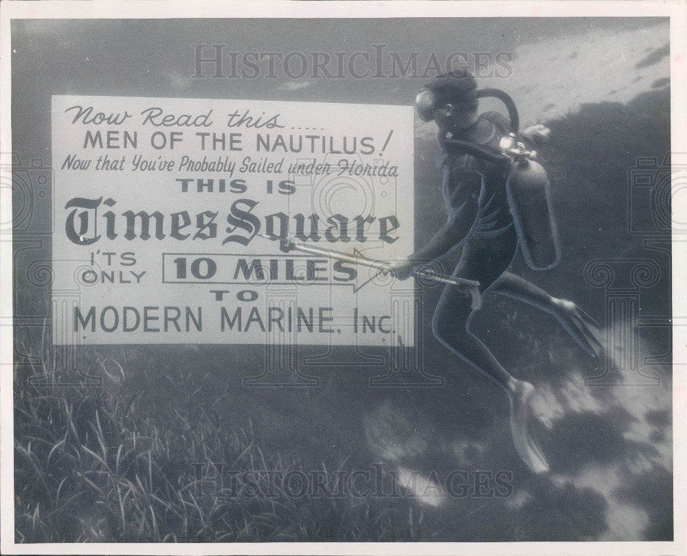 1959 Florida Times Square Fishing Grounds Press Photo - Historic Images