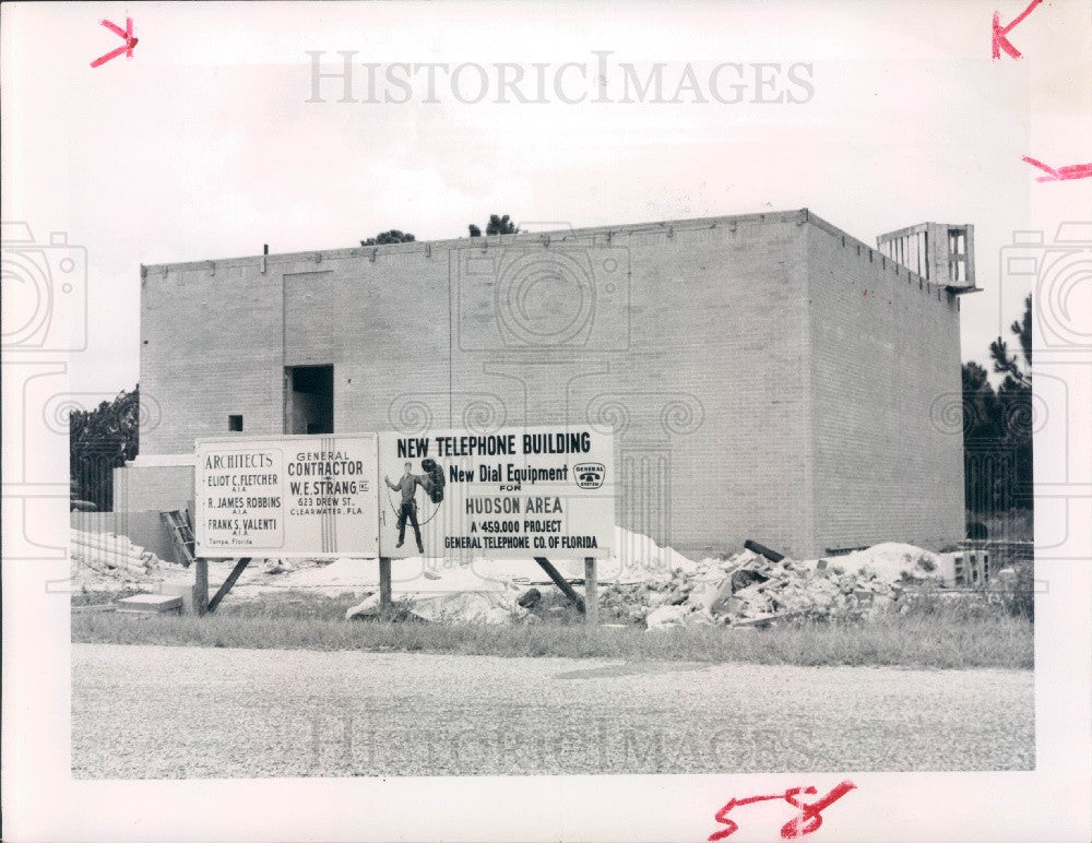 1962 Port Richey FL General Telephone Co Press Photo - Historic Images