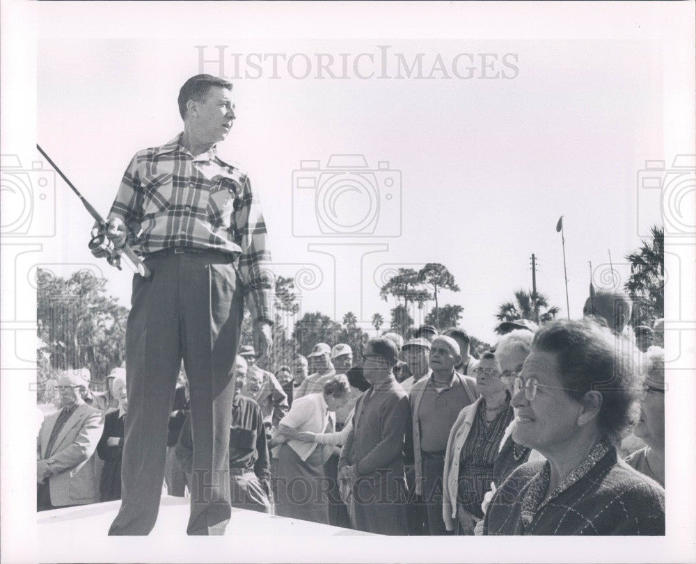 1963 St. Petersburg FL Fishing College Press Photo - Historic Images