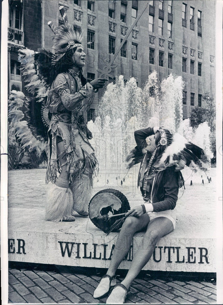 1974 Chicago Anti Rain Dance Cancer Society Press Photo