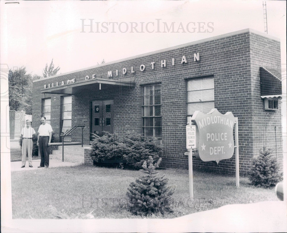 1960 Midlothian Illinois Village Hall Press Photo - Historic Images