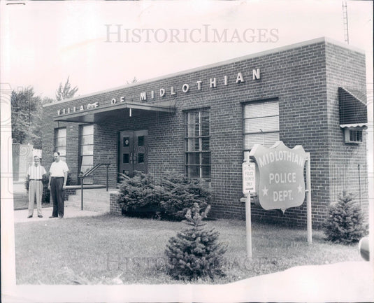 1960 Midlothian Illinois Village Hall Press Photo - Historic Images