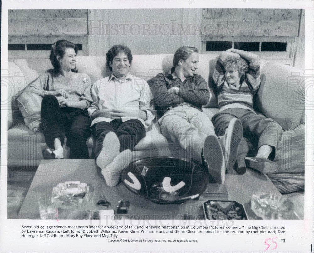 1983 W Hurt/JoBeth Williams/K Kline/G Close Press Photo - Historic Images