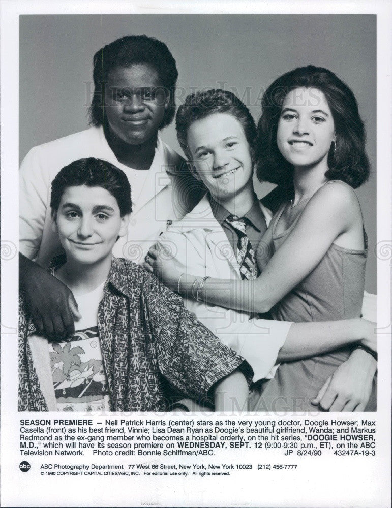 1990 Actors Neil Patrick Harris/Max Casella Photo - Historic Images