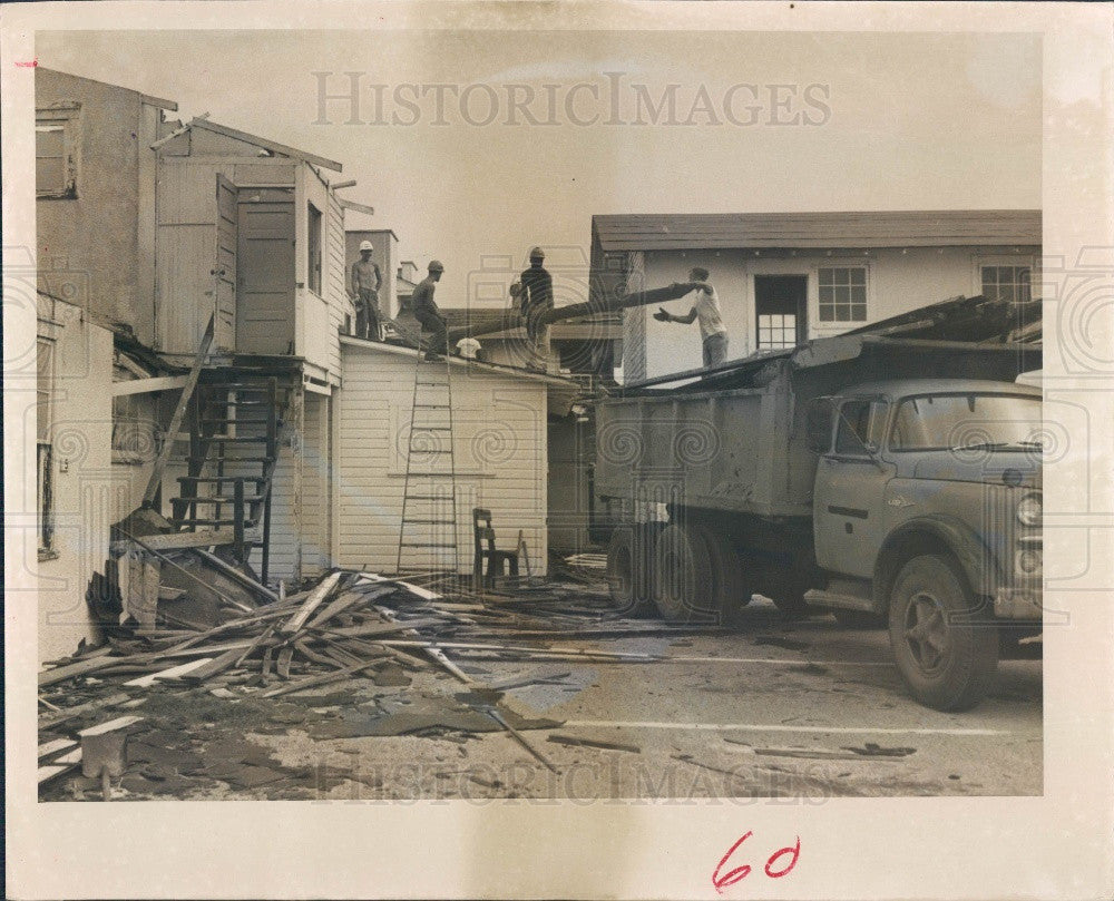 1963 St Petersburg FL Spa Hotel &amp; Pool Demolition Photo - Historic Images