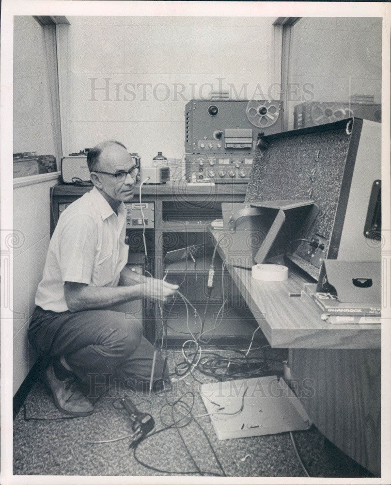 1966 Pinellas Park Florida Radio Station WFSO Sound Equipment Press Photo - Historic Images