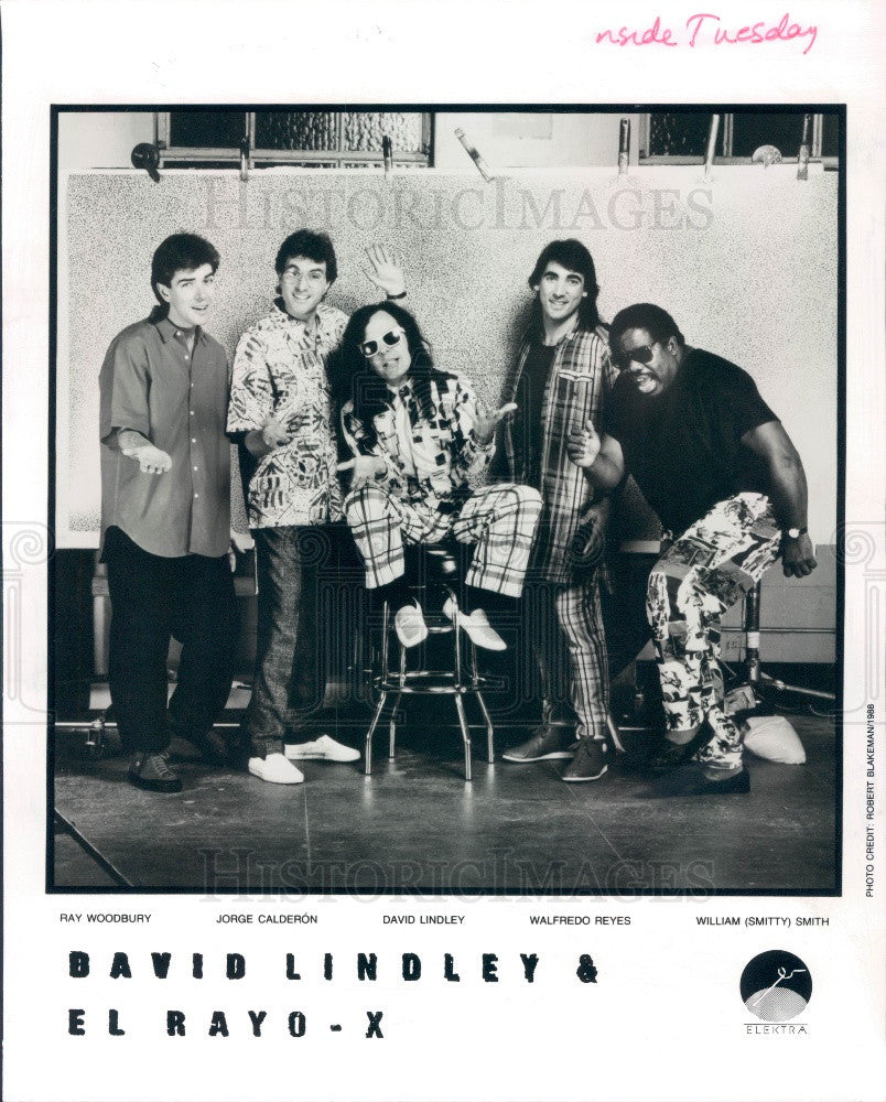 1989 Rock &amp; Roll David Lindley &amp; El Rayo X Press Photo - Historic Images