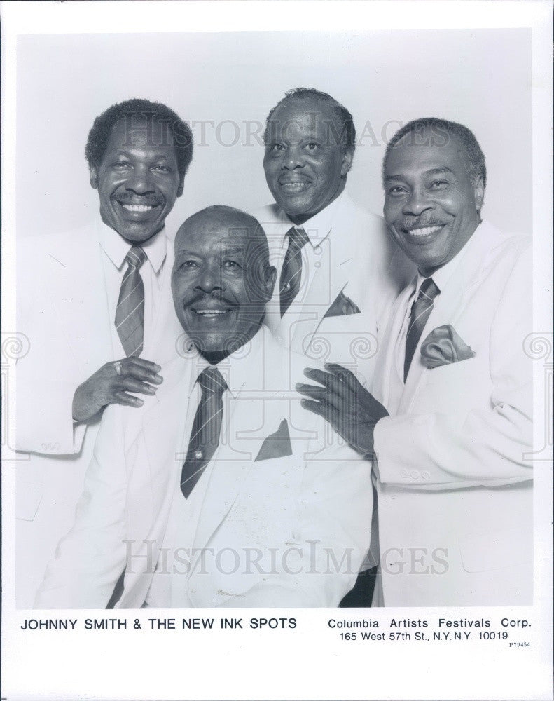 1988 Johnny Smith &amp; The New Ink Spots Press Photo - Historic Images