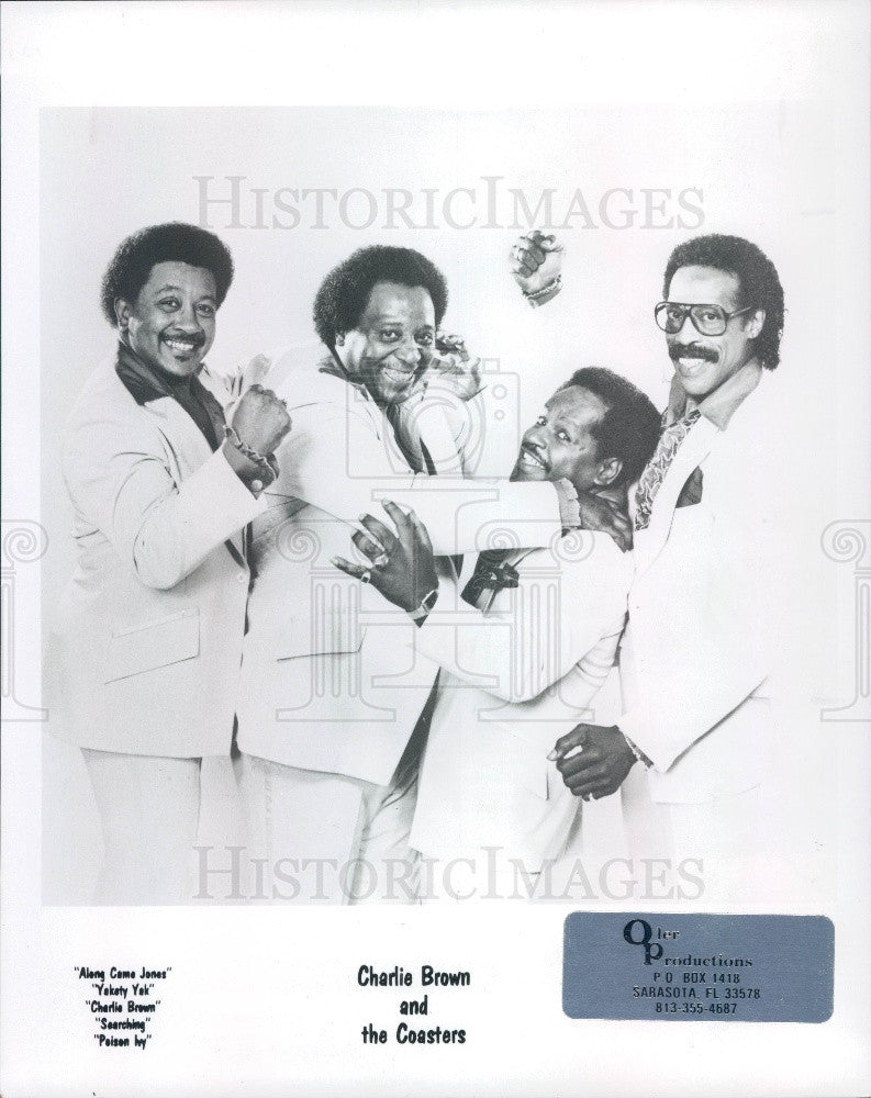 1987 Blues/Rock &amp; Roll Band The Coasters Press Photo - Historic Images