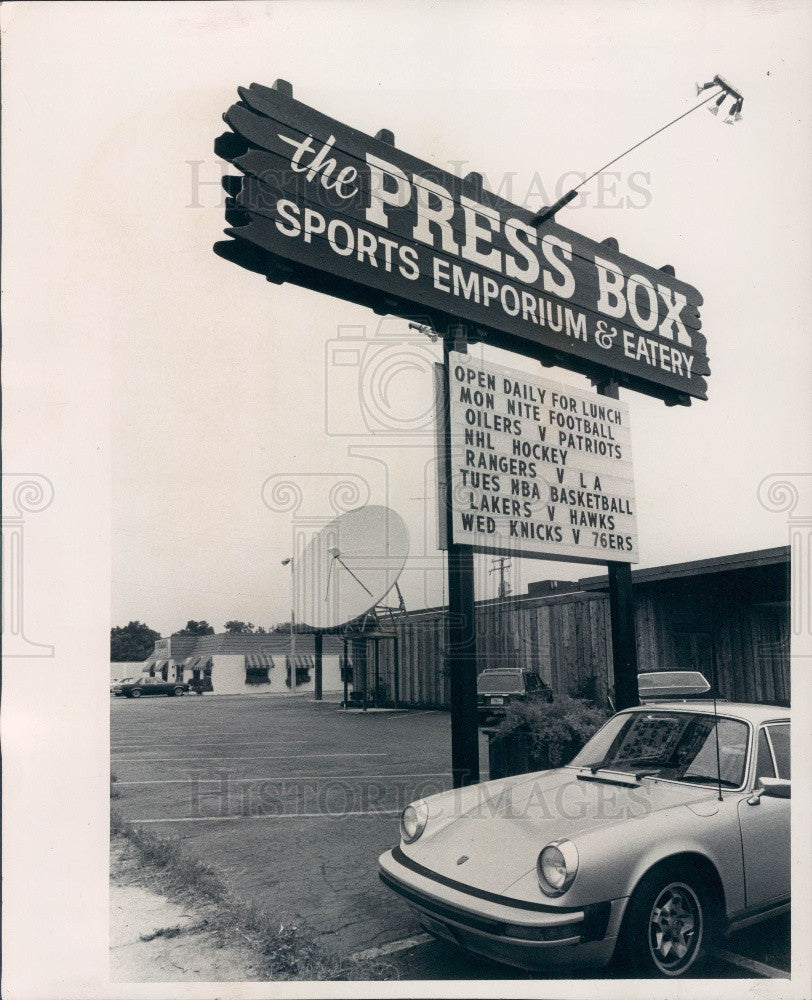 1980 St. Petersburg Florida Press Box Sports Emporium Press Photo - Historic Images