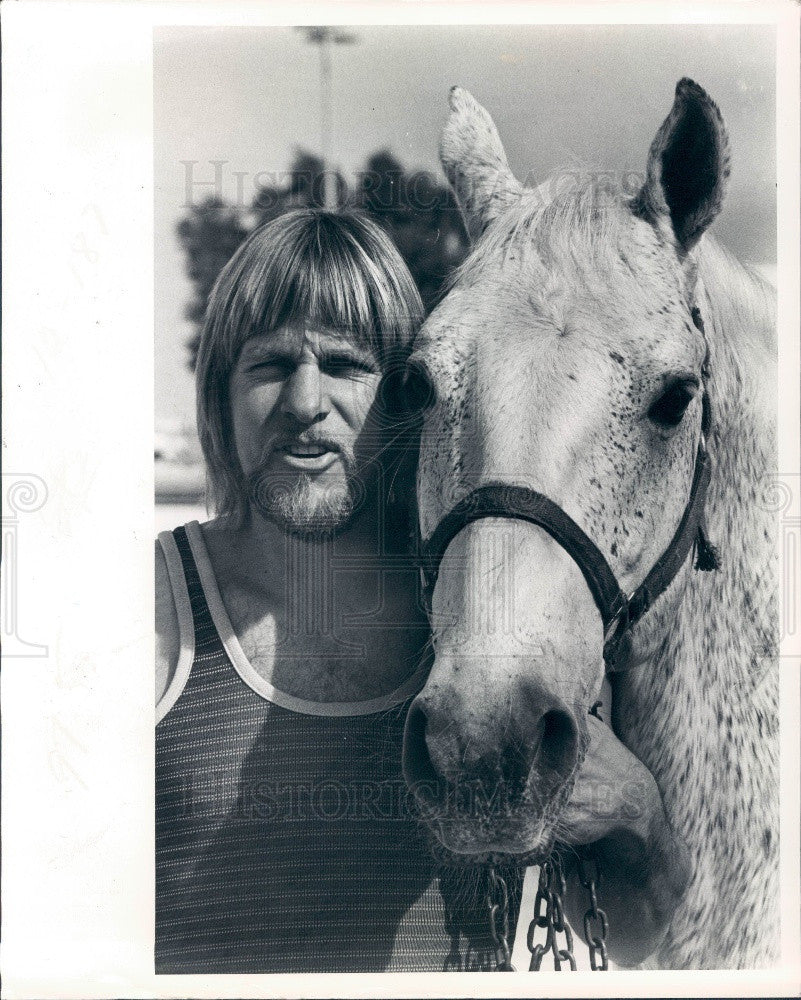 1979 Lipizzan Stallion &amp; Rider/Trainer David Jay Press Photo - Historic Images