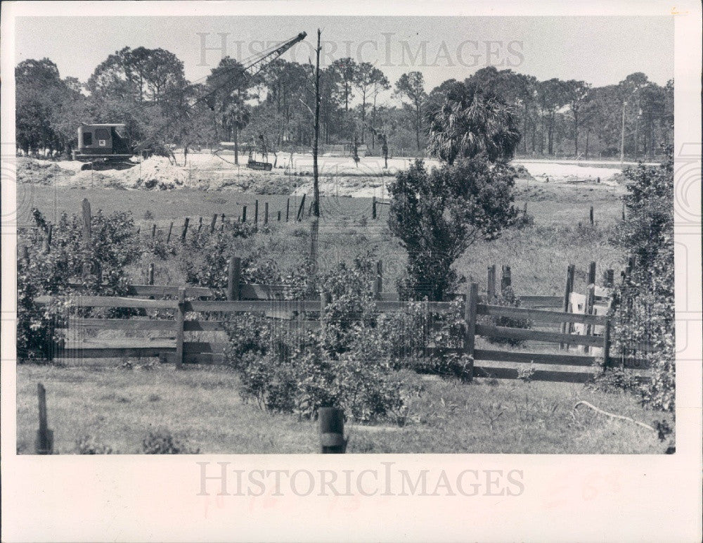 1973 St. Petersburg Florida New Apts Site Fourth St N Press Photo - Historic Images