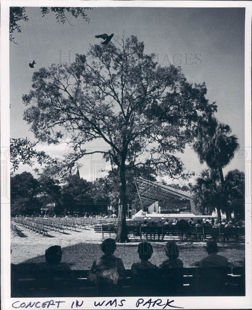 1979 St. Petersburg Florida Williams Park Bandshell Press Photo - Historic Images