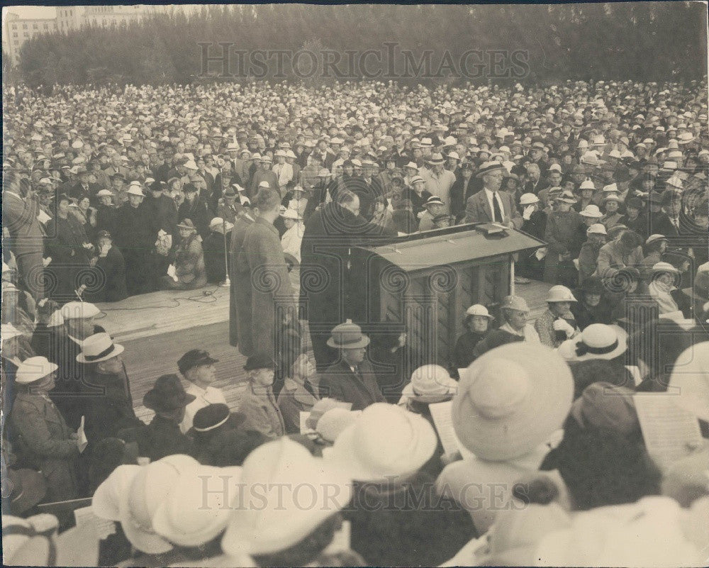 1937 St. Petersburg Florida Easter Sunrise Service Press Photo - Historic Images