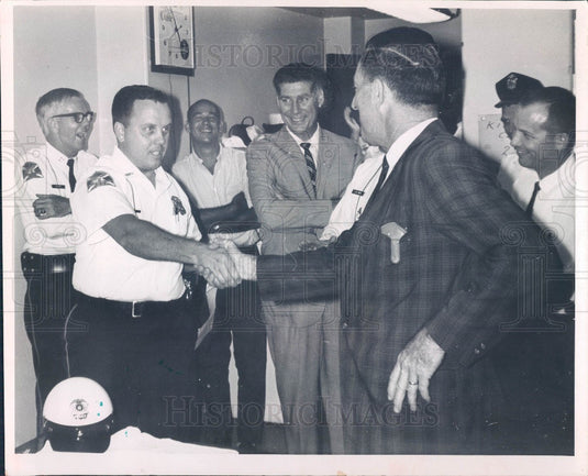 1966 St. Petersburg FL Police Chief Harold Smith & Sgt David Schulz Press Photo - Historic Images