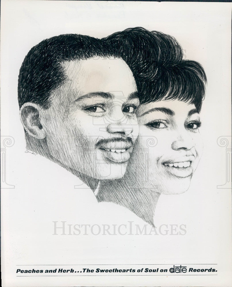 1967 Singing Duo Peaches and Herb Press Photo - Historic Images