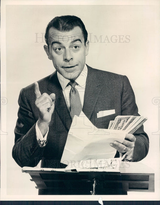 1958 Radio Announcer George Fenneman Press Photo - Historic Images