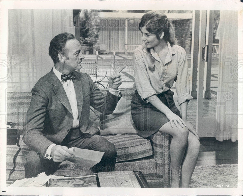 1968 Actors Cristina Ferrare &amp; David Niven Press Photo - Historic Images