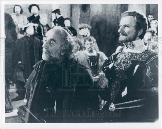 1981 Actors Warren Mitchell & John Franklyn-Robbins Press Photo - Historic Images
