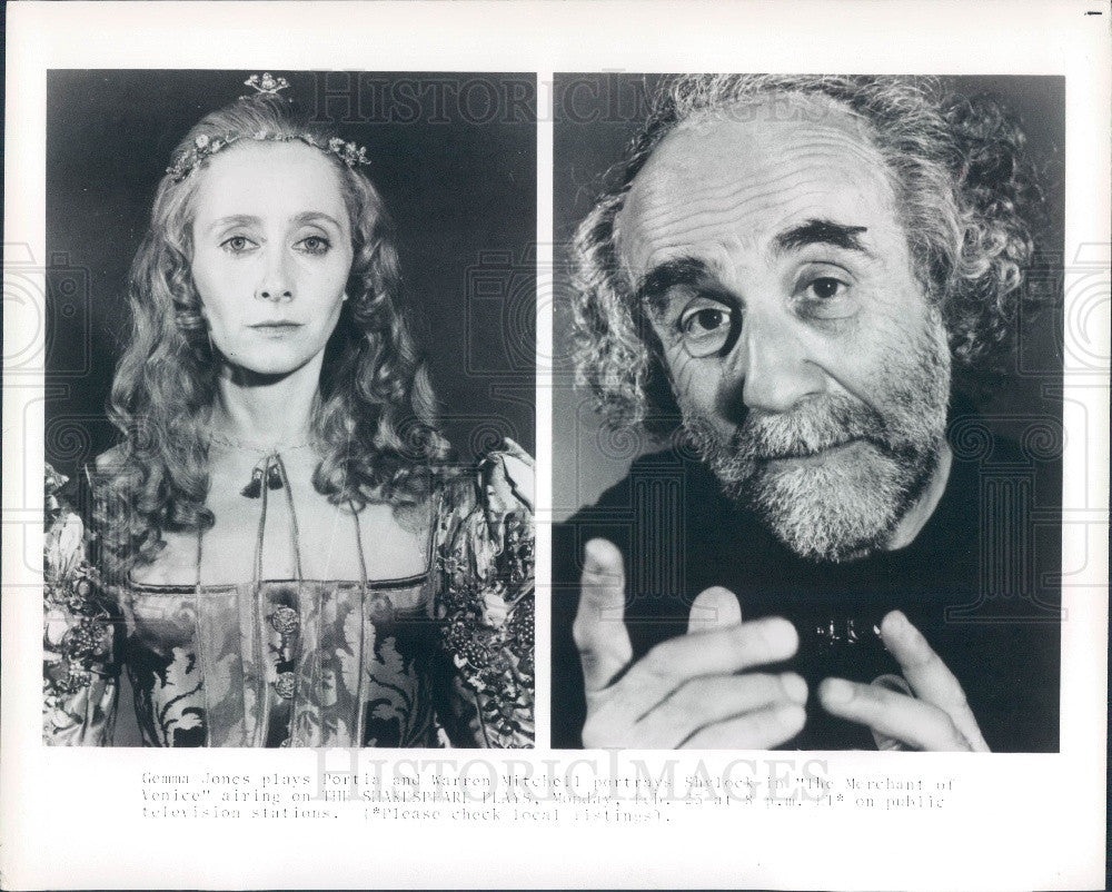 1981 Actors Gemma Jones &amp; Warren Mitchell Press Photo - Historic Images