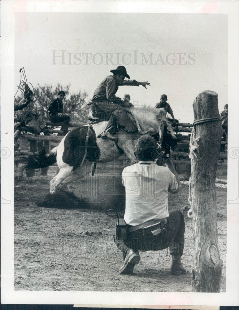 1970 Documentary The Last Of The Westerners Cowboys Busting Broncos Press Photo - Historic Images