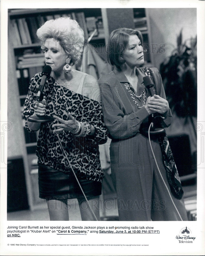 1990 TV Show Carol &amp; Company Actors Carol Burnett &amp; Glenda Jackson Press Photo - Historic Images