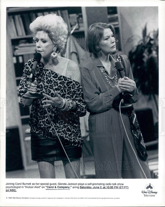 1990 TV Show Carol & Company Actors Carol Burnett & Glenda Jackson Press Photo - Historic Images