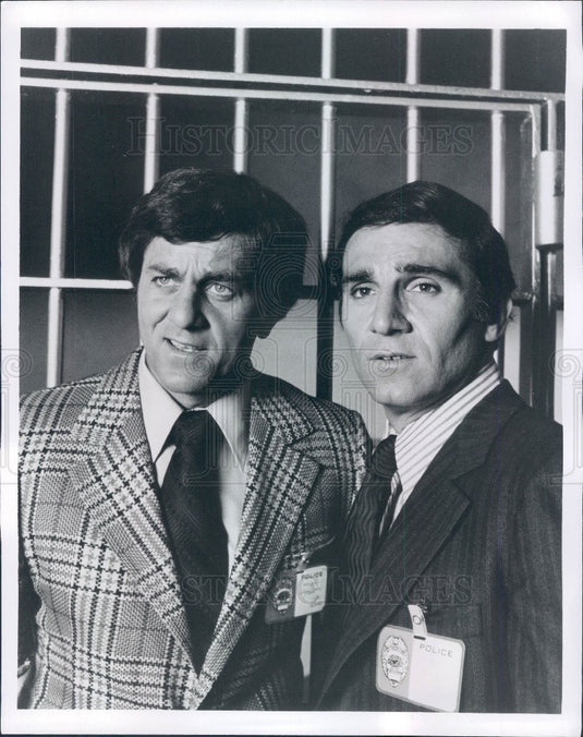 1974 TV Show Police Story Actors Don Meredith & Tony LoBianco Press Photo - Historic Images