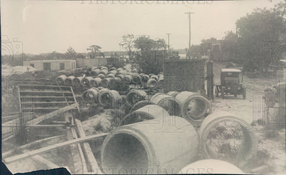 Undated St Petersburg Florida Loaying Storm Sewer Tangerine Street Press Photo - Historic Images