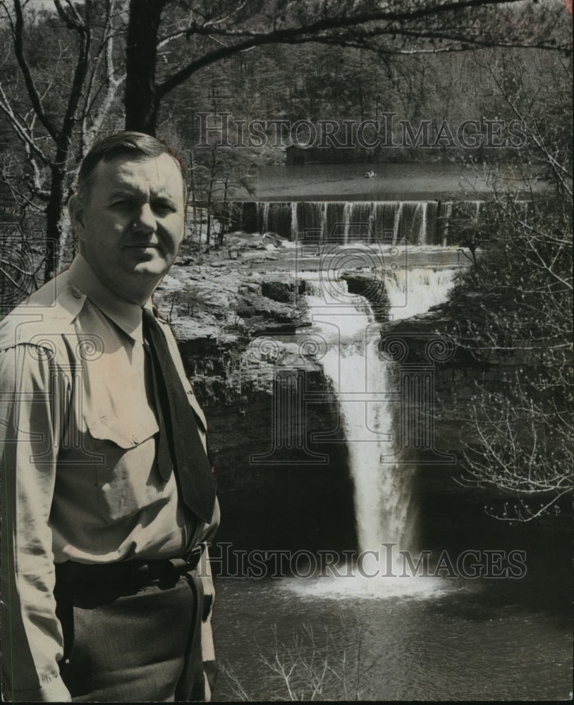 1958 Alabama-Manager James Evans near DeSoto Falls at State Park.-Historic Images