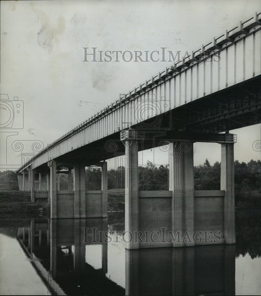1962 Press Photo New Woolsey Finnell Memorial Bridge, Tuscaloosa, Alabama- Historic Images