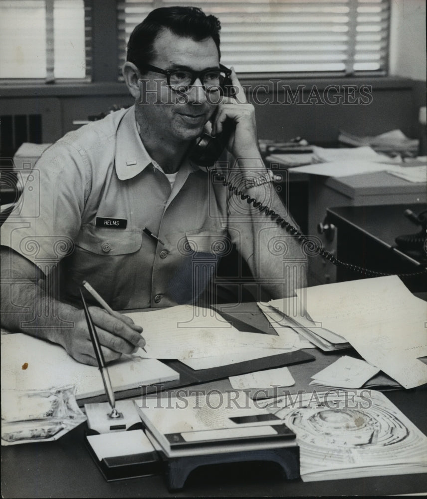 1961 Press Photo Alabama National Guardsman, Lt. Fred Helms of 117th Wing. - Historic Images