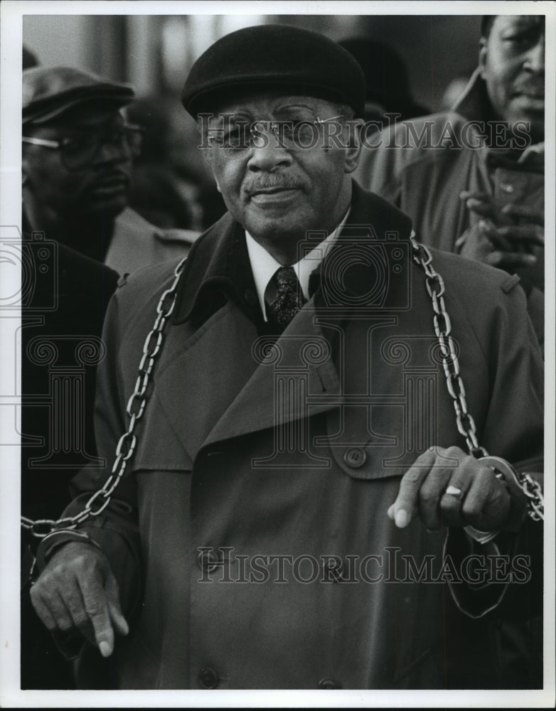 Press Photo Birmingham, Alabama Mayor Richard Arrington Marches to Courthouse - Historic Images