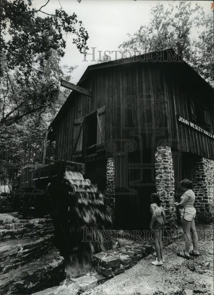 1978, Alabama-Grist mill grinding cornmeal at Tannehill State Park. - Historic Images