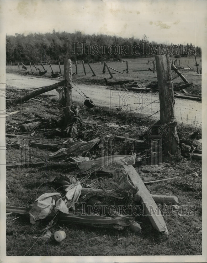 1955 Press Photo Tornado Destroys Nails&#39; Home, Hartselle, Alabama - abna05256 - Historic Images