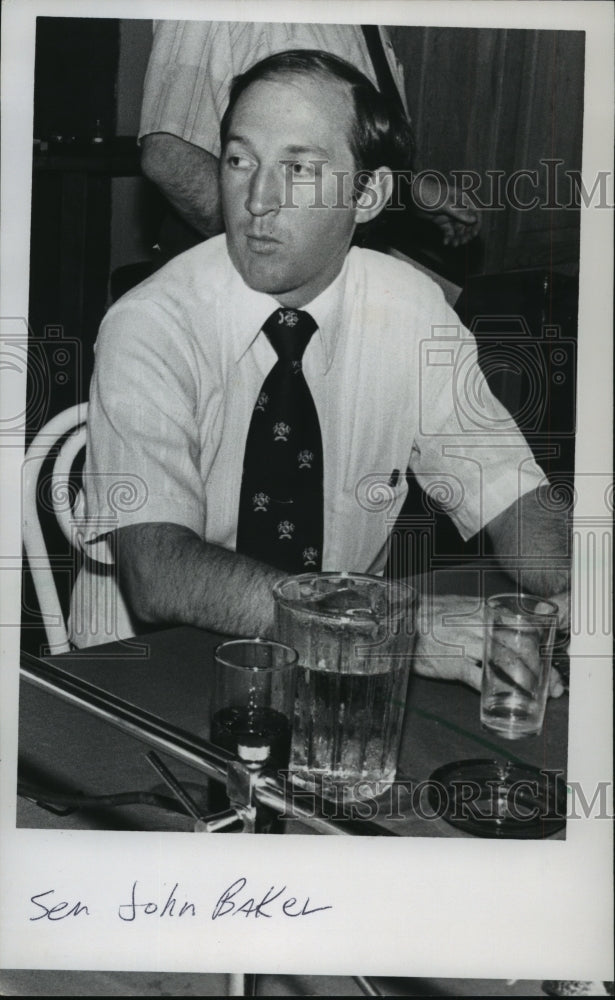 1978, Alabama Senator, John Baker sits at table. - abna05278 - Historic Images