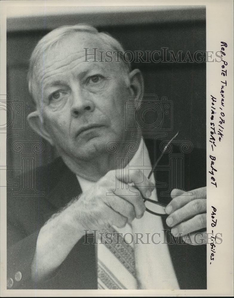 1983 Press Photo Alabama Representative Pete Turnham of Opelika, budget. - Historic Images