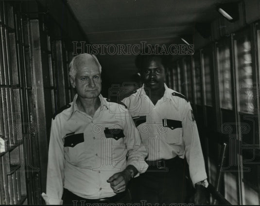 1980, Alabama-Kilby Prison shift commander Wells & Sgt. Hubert Dixon. - Historic Images