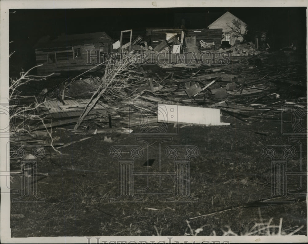 1952 Press Photo Alabama-Remains of Adamsville A.M.E. Church after a tornado hit - Historic Images