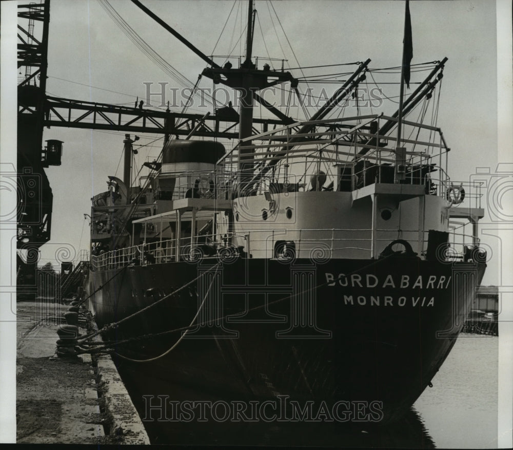1971 Alabama Cargo ship, Bordabarri Monrovia at Bulk Handley plant-Historic Images