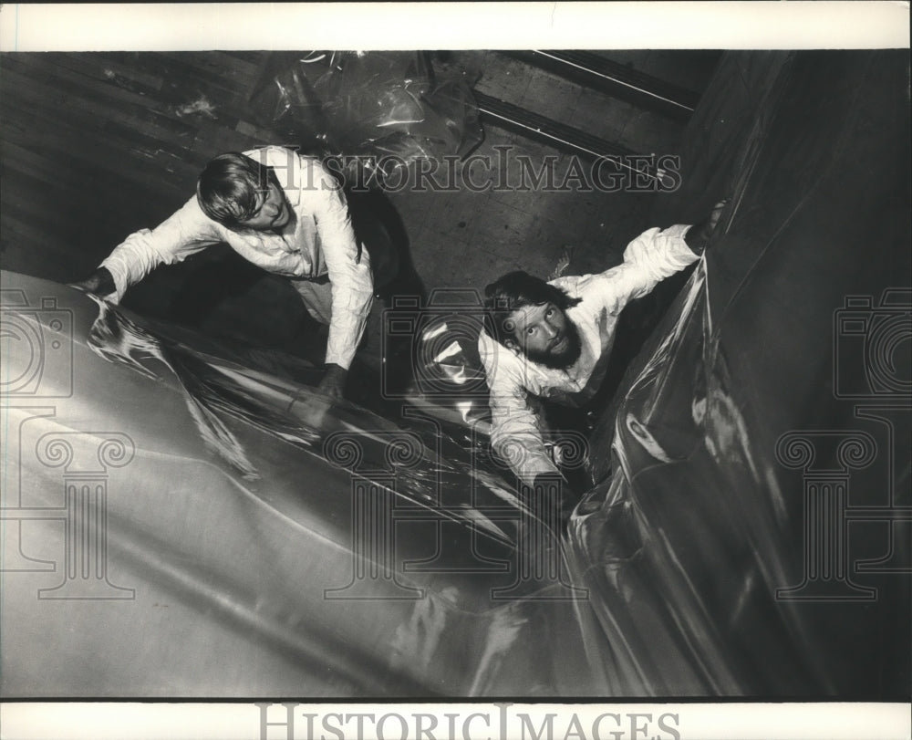 1982, Cleaning Up Asbestos at Phillips High School, Birmingham - Historic Images