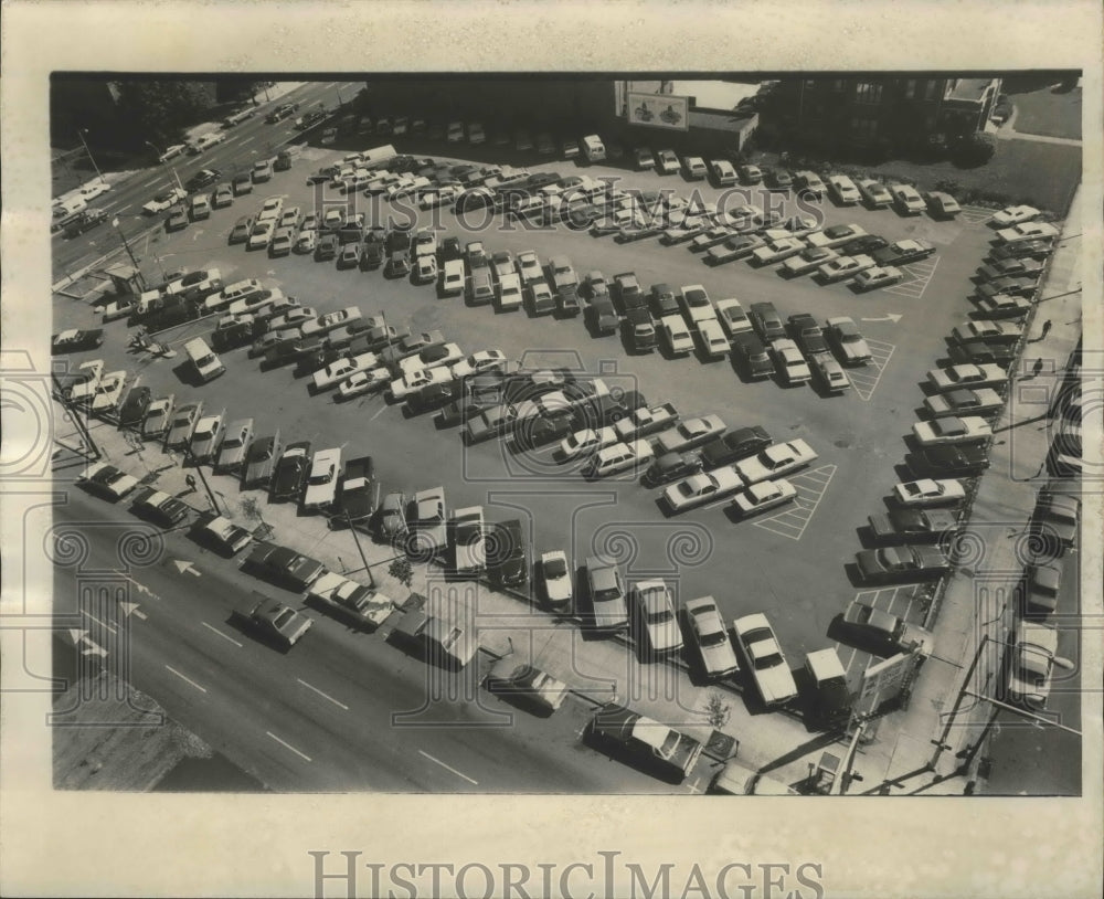 1978 Press Photo 4th Avenue and 21st North Street Parking Lot in Birmingham - Historic Images