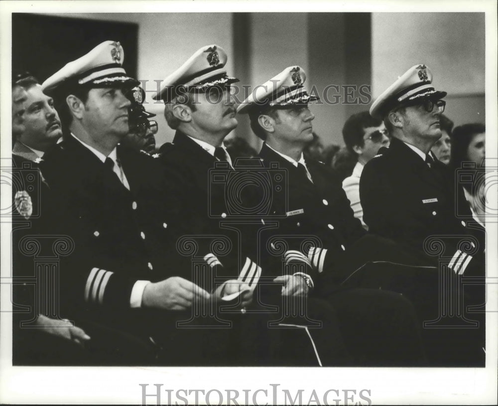 1982 Press Photo New Inspectors for Birmingham, Alabama Police Department - Historic Images