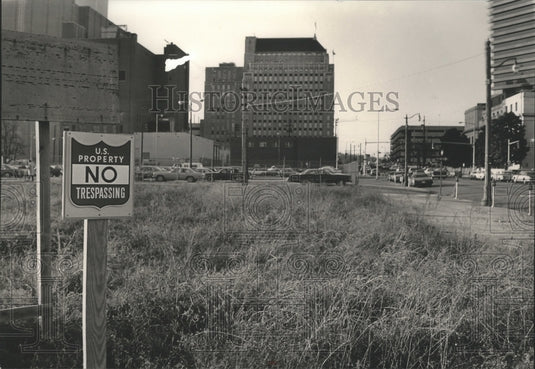 1984 Press Photo Alabama-Birmingham's Block 62, site of new Federal Courthouse. - Historic Images