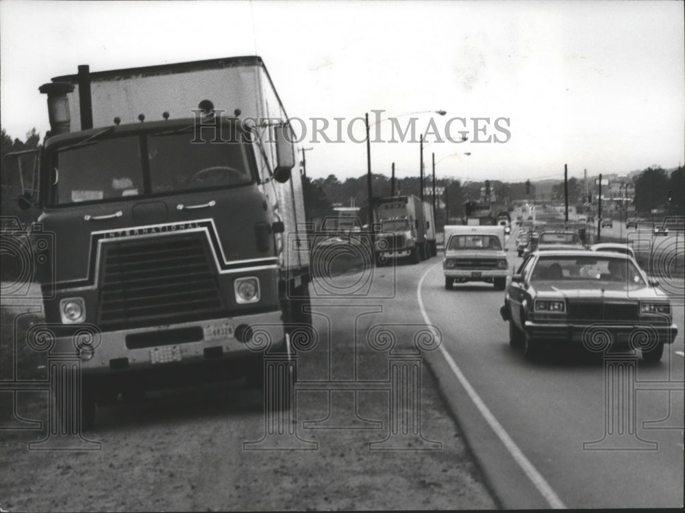 1978 Alabama-Trucks park along Crestwood Boulevard in Irondale.-Historic Images